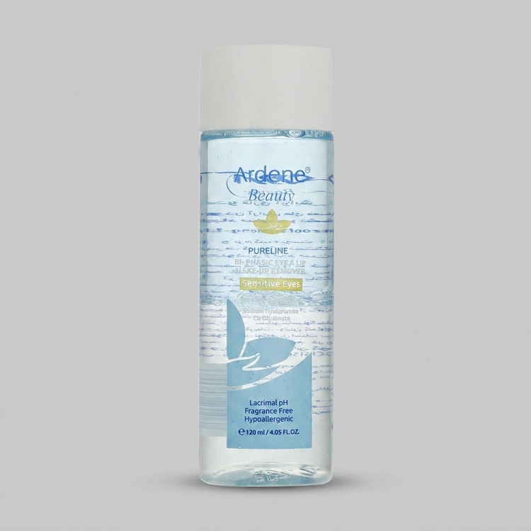 پاک کننده دو فازی آرایش چشم و لب آردن بیوتی مدل Soothing مناسب انواع پوست حجم 120 میلی لیتر