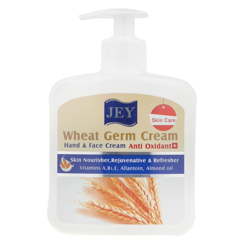 کرم مرطوبکننده دست و صورت جی مدل Wheat-Germ مناسب برای انواع پوست حجم 450 میلی لیتر مجموعه 2 عددی