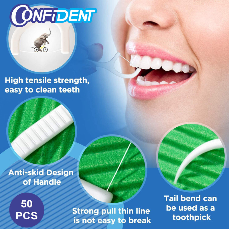 نخ دندان کانفیدنت مدل floss-Pillow سه بسته 50 عددی