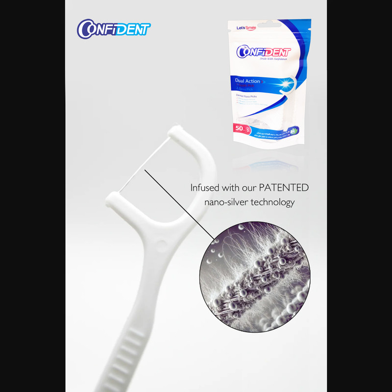 نخ دندان کانفیدنت مدل floss-Pillow سه بسته 50 عددی