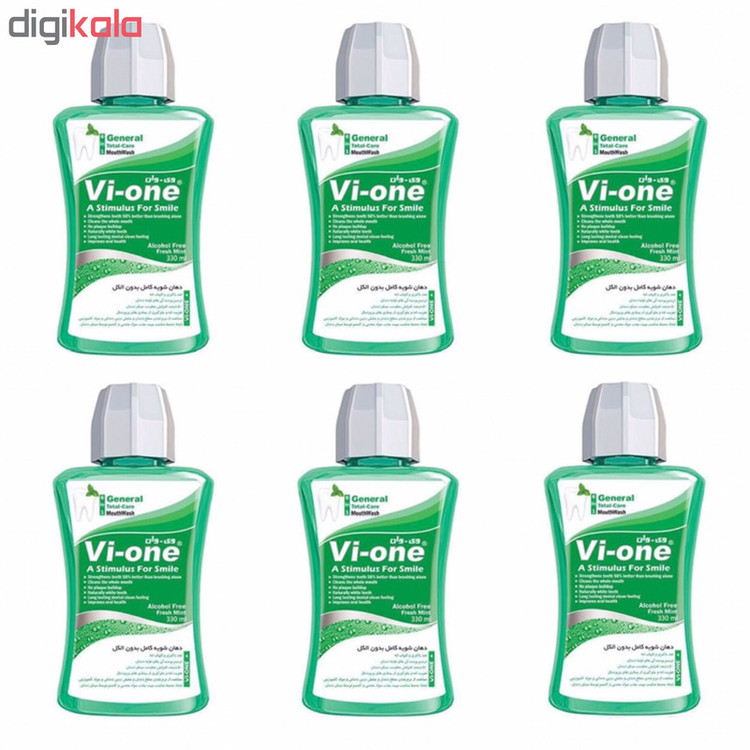 دهان شویه وی وان مدل General Fresh Mint حجم 330 میلی لیتر بسته 6 عددی