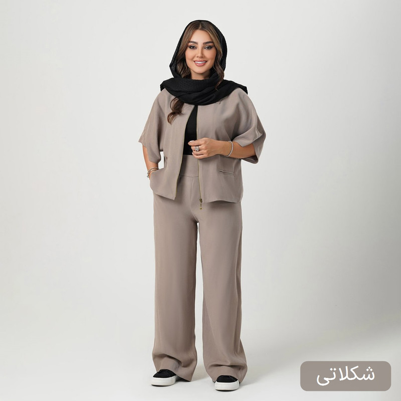 ست شومیز و شلوار زنانه مدل آوانه کد 2698