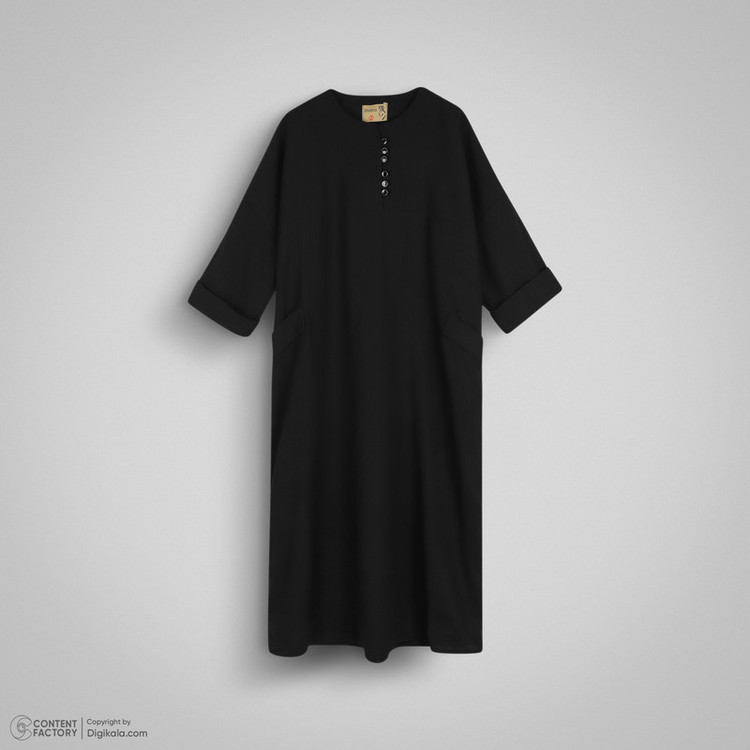 پیراهن یقه گرد زنانه مدل آروشان کد 2585