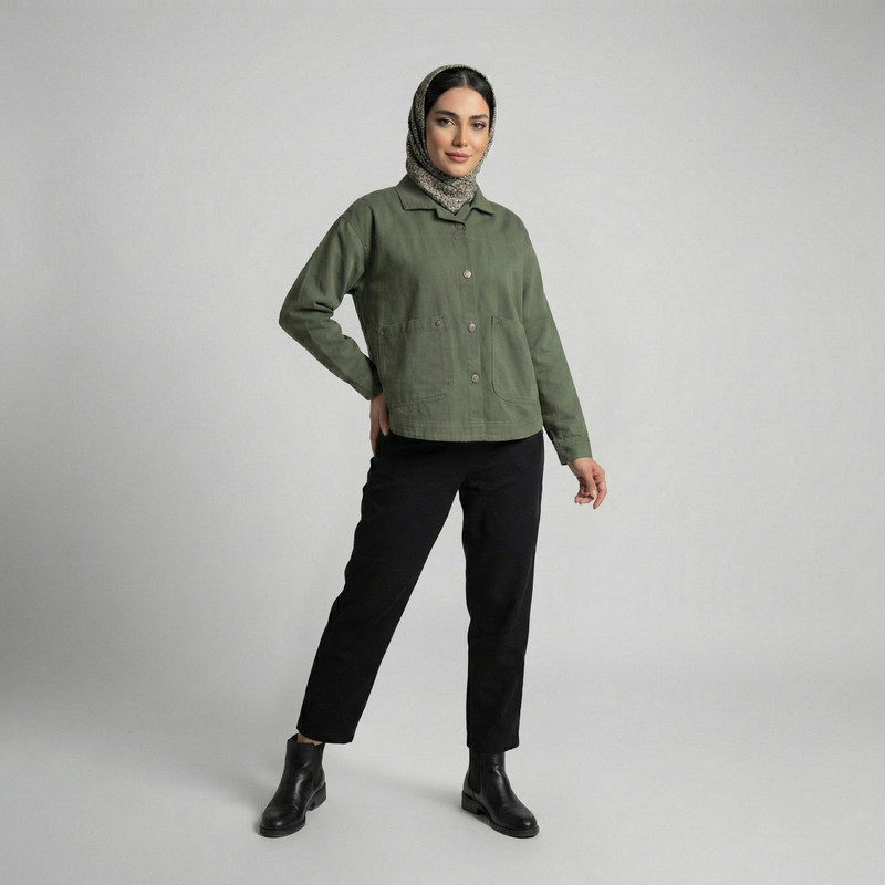کراپ کت زنانه مدل آیریک کد 2436