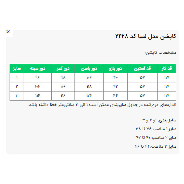 کاپشن بلند زنانه مدل لمیا کد 2428