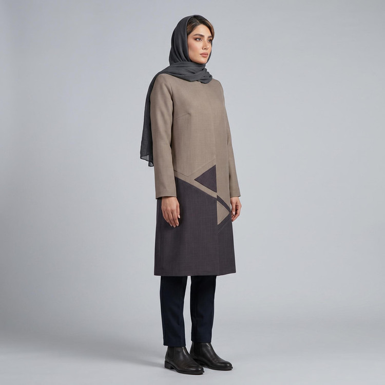 مانتو زنانه مدل آرنوشا کد 216502