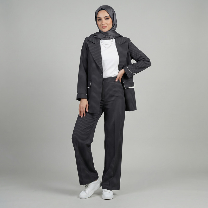 مانتو و شلوار زنانه مدل ژانیا کد 231127