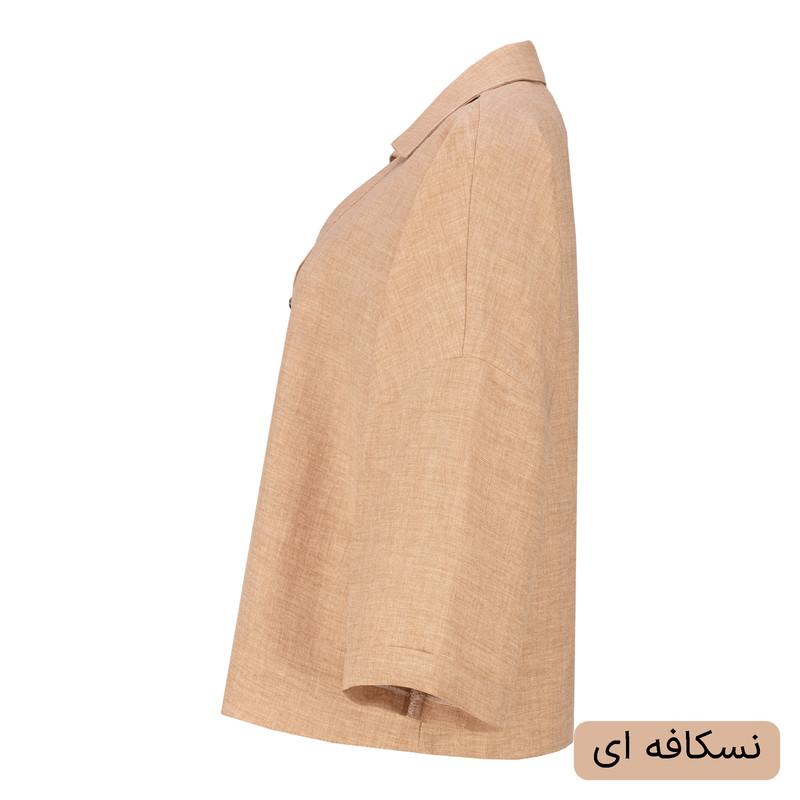 شومیز آستین بلند یقه برگردان زنانه مدل پریاس کد 2555