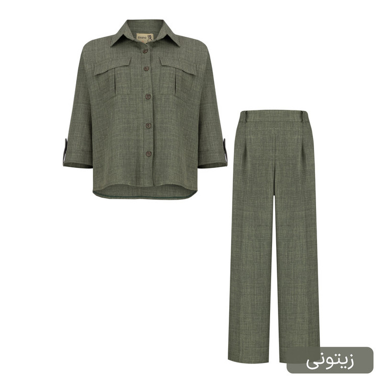 ست شومیز و شلوار زنانه مدل دلگون کد 2474