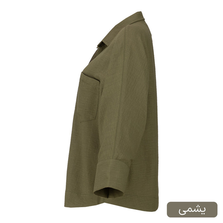 شومیز آستین بلند یقه برگردان زنانه مدل پارلا کد 2568