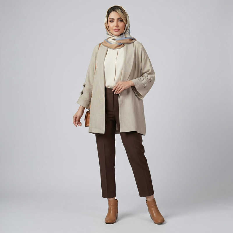 مانتو زیر باسن زنانه مدل اسماء کد 222079