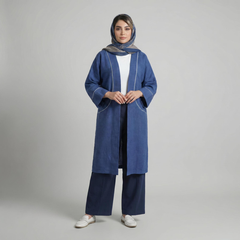 مانتو زنانه  مدل بردین کد 208905