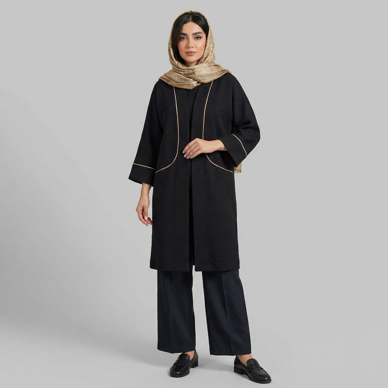 مانتو زنانه مدل بردین کد 208905