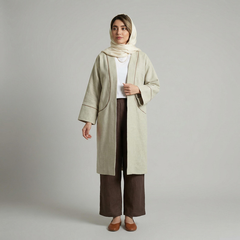 مانتو زنانه مدل بردین کد 208905