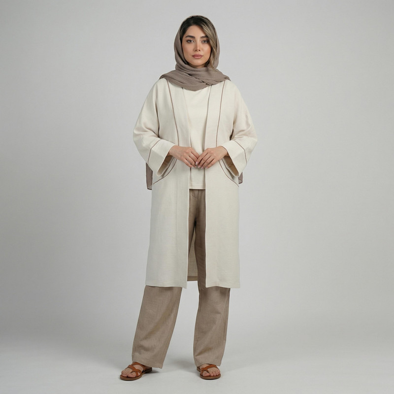 مانتو زنانه مدل بردین کد 208905