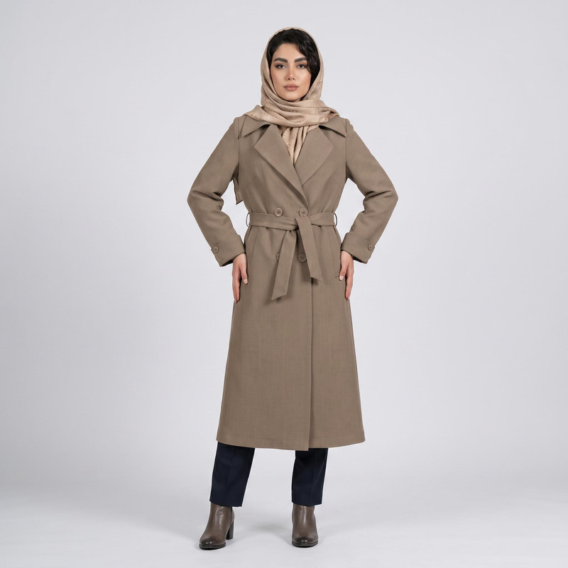 مانتو زیر زانو زنانه مدل نلینا کد 2505
