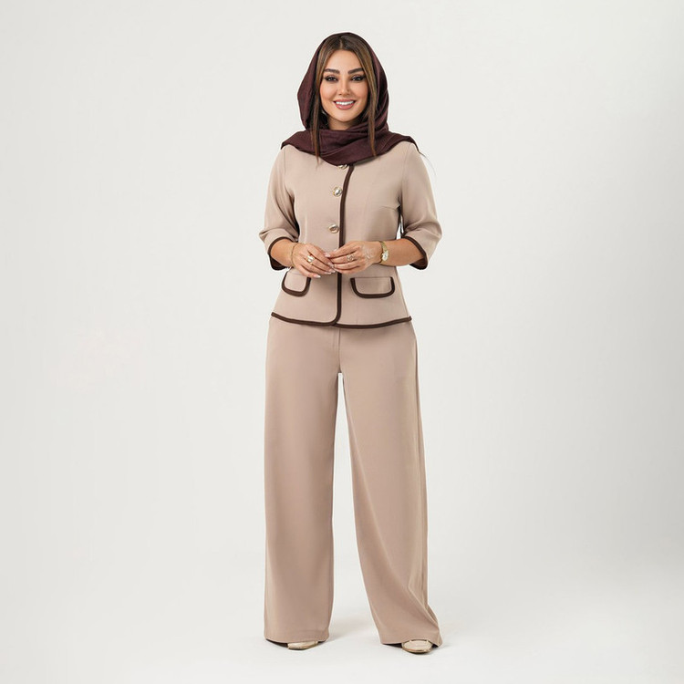 ست کت و شلوار زنانه مدل ماهیکا کد 2745