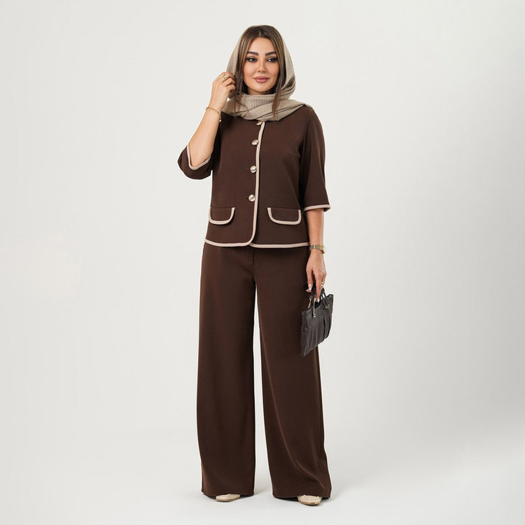 ست کت و شلوار زنانه مدل ماهیکا کد 2745