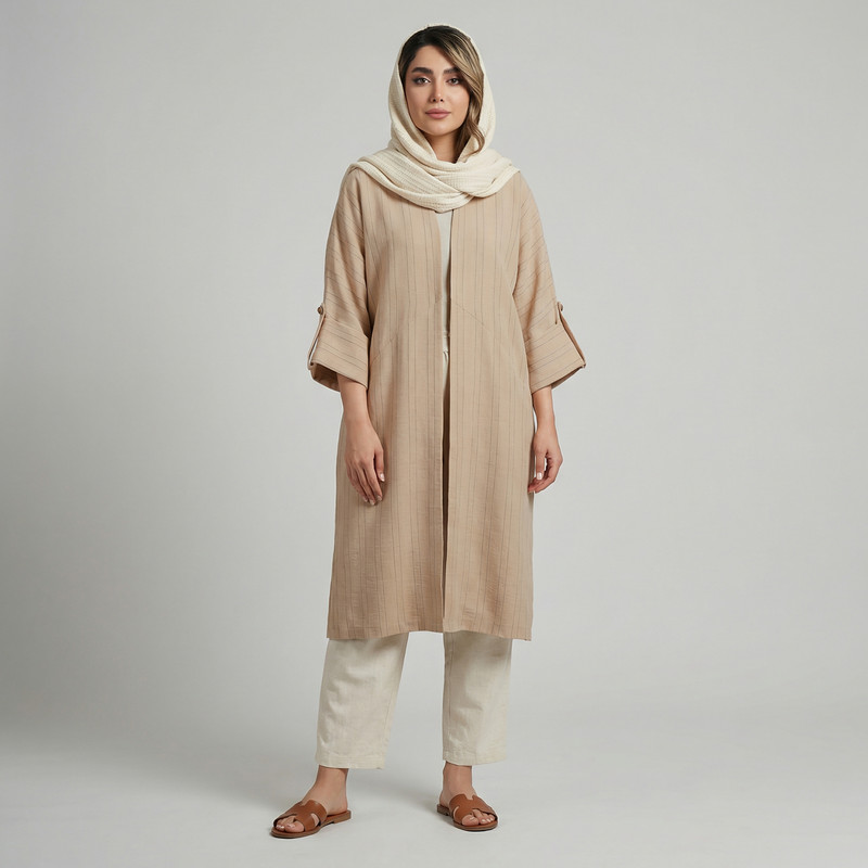 مانتو زیر باسن زنانه  مدل رسپینا کد 222108