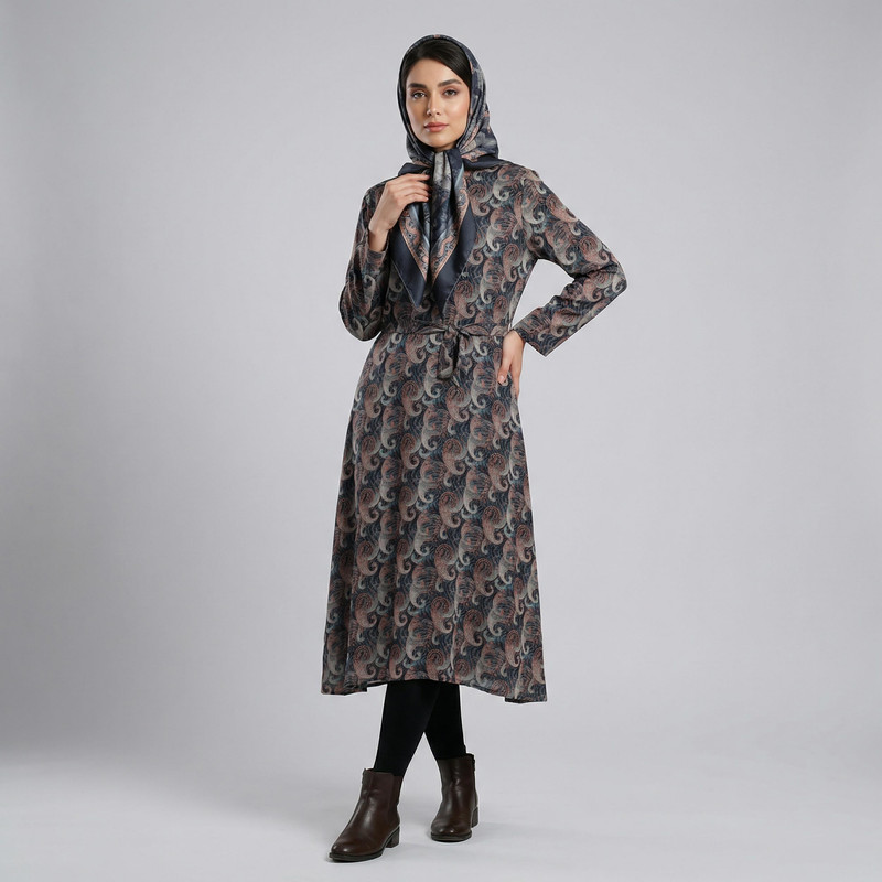 پیراهن ساحلی یقه گرد زنانه کد 220304