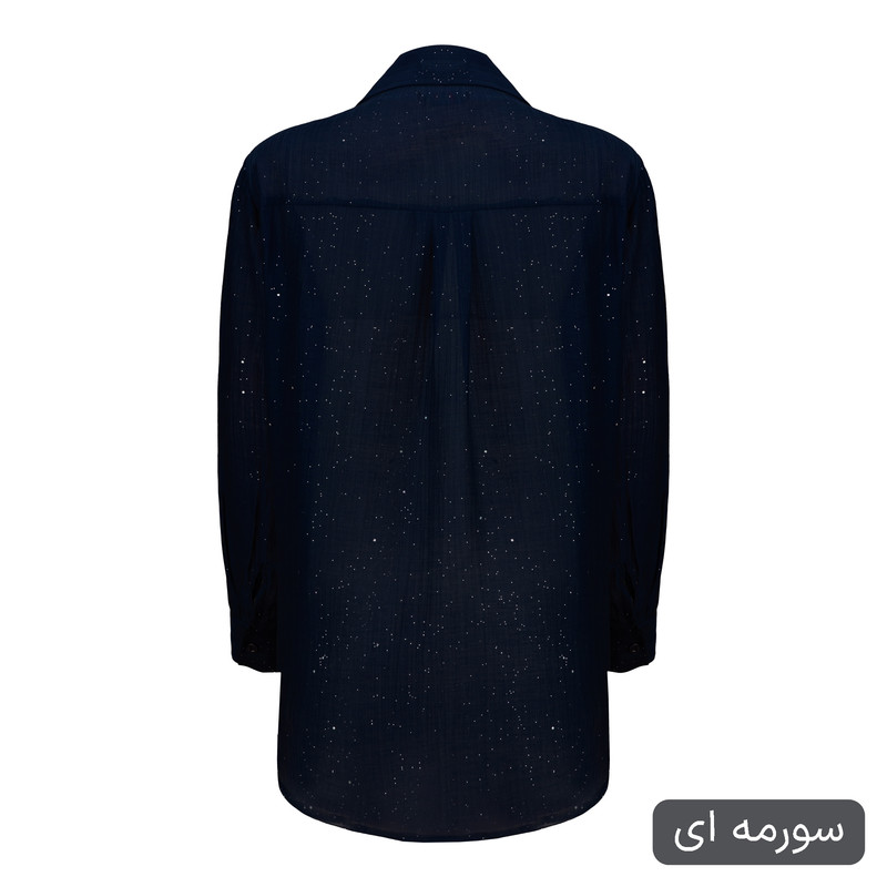 شومیز آستین بلند یقه برگردان زنانه مدل دایکو کد 2519
