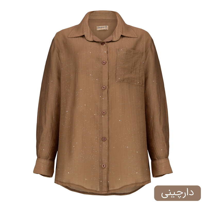 شومیز آستین بلند یقه برگردان زنانه مدل دایکو کد 2519