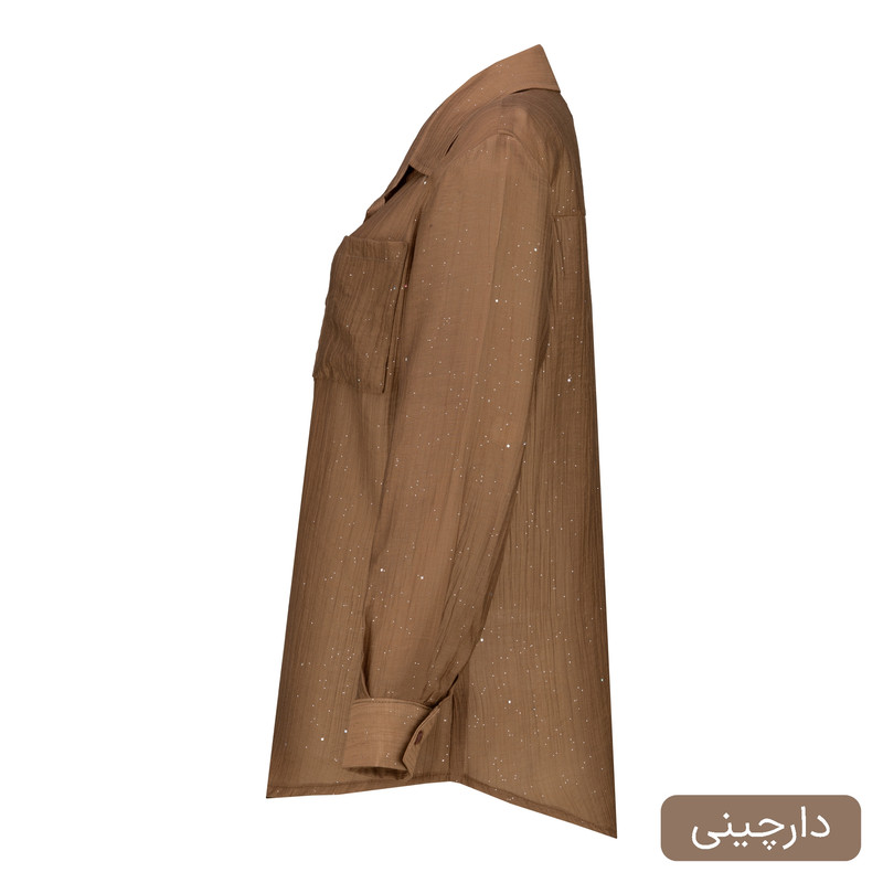 شومیز آستین بلند یقه برگردان زنانه مدل دایکو کد 2519