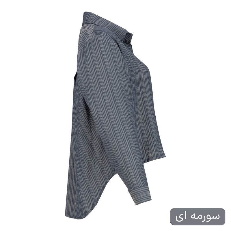 شومیز آستین بلند یقه برگردان زنانه مدل سها کد 2608