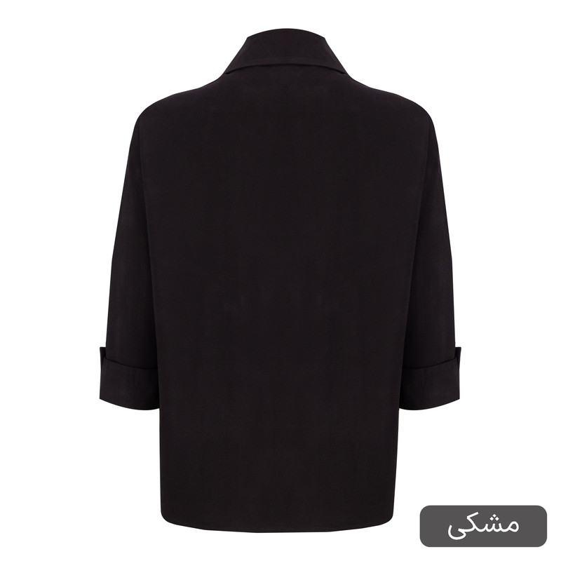 شومیز آستین بلند یقه برگردان زنانه مدل آژند کد 2592