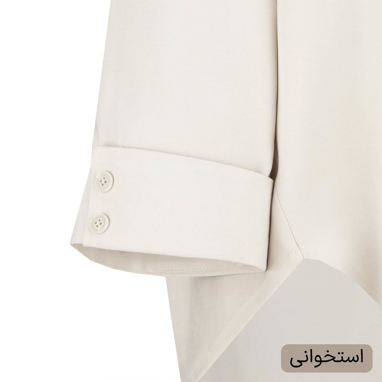 شومیز آستین بلند یقه برگردان زنانه مدل آژند کد 2592