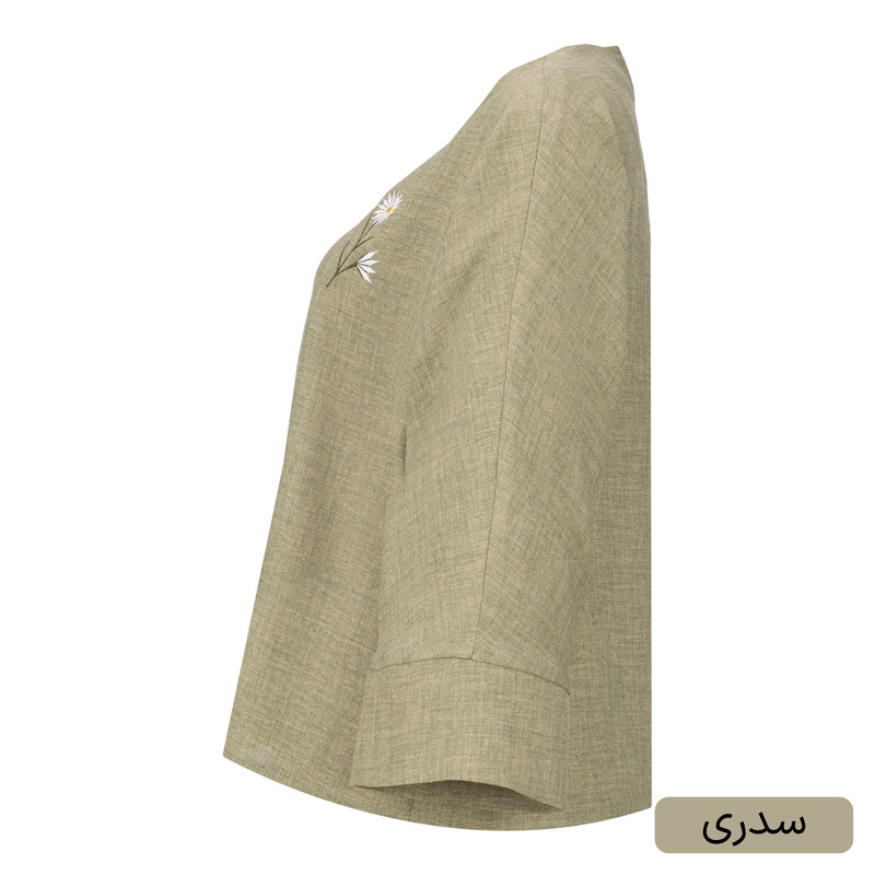 بلوز آستین بلند یقه هفت زنانه مدل تانلی کد 2536
