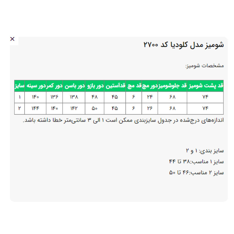 مانتو زنانه مدل کلودیا کد 2700