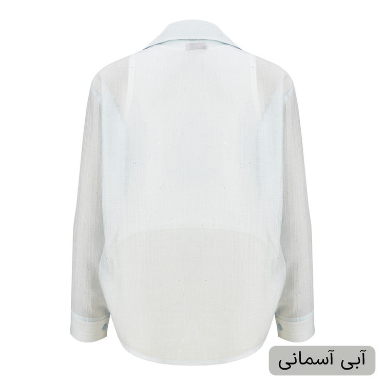 کراپ شومیز آستین بلند یقه برگردان زنانه مدل ماریاس کد 2586