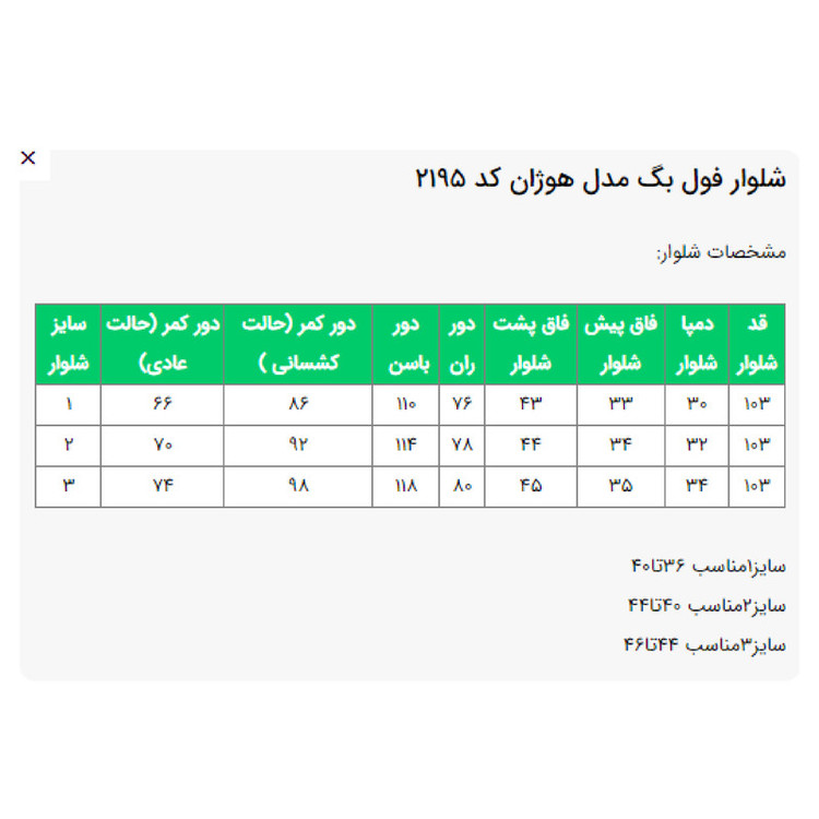 شلوار معمولی زنانه مدل هوژان کد 219501