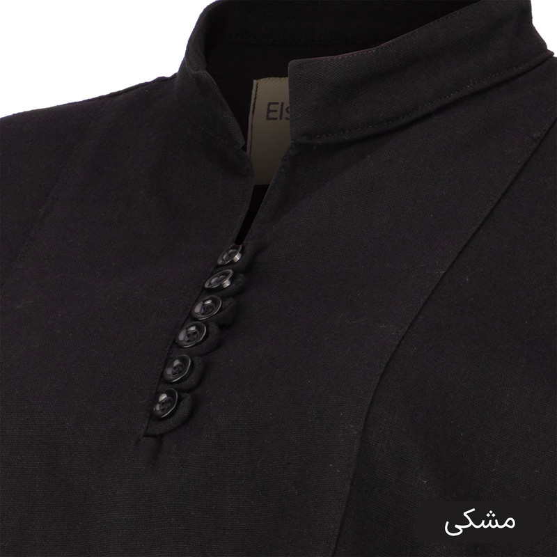 بلوز آستین سه ربع یقه ایستاده زنانه مدل فریماه کد 2560