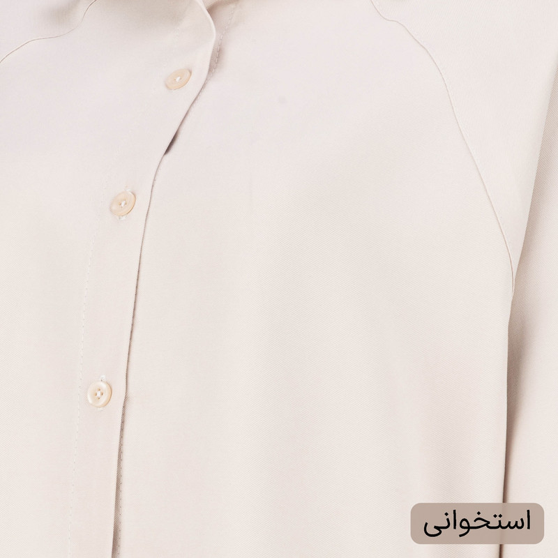 شومیز آستین بلند یقه برگردان زنانه مدل مدیسا کد 2569