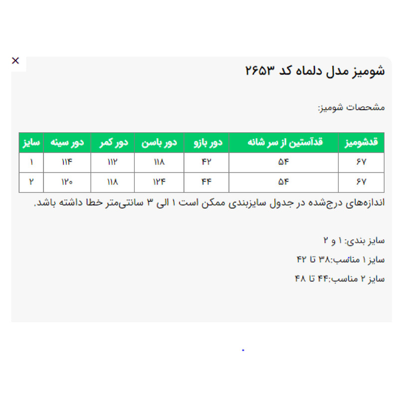 شومیز زنانه مدل دلماه کد 2653