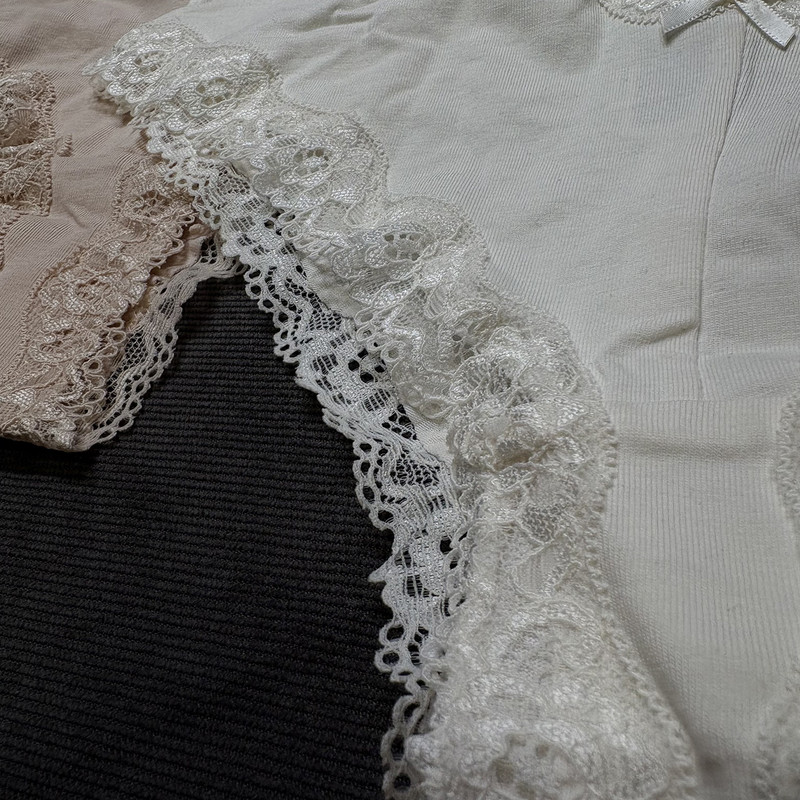 شورت لامبادا نخی زنانه اچ اند ام مدل 1258869 مجموعه 3 عددی