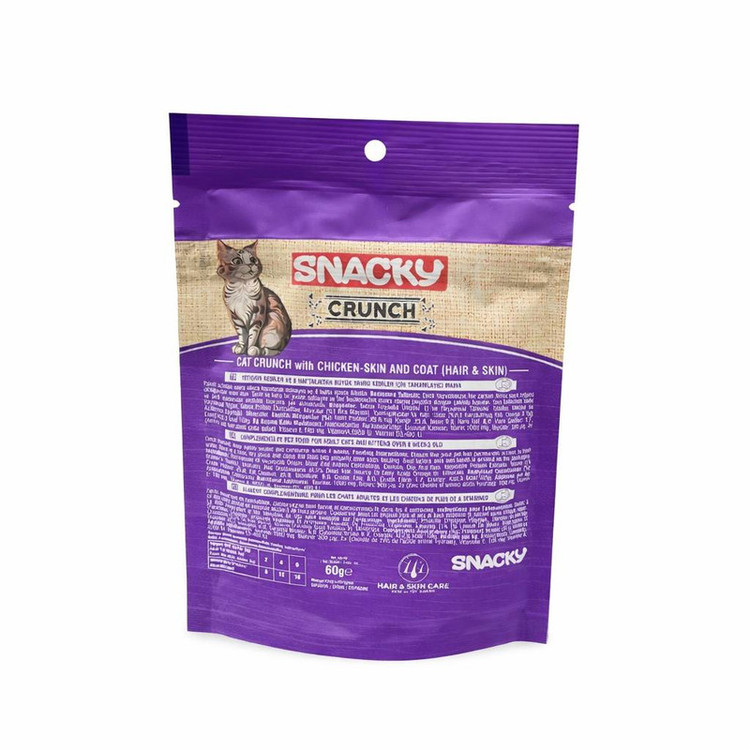 تشویقی گربه اسنکی مدل Crunch طعم مرغ و ماهی وزن 240 گرم مجموعه 4 عددی