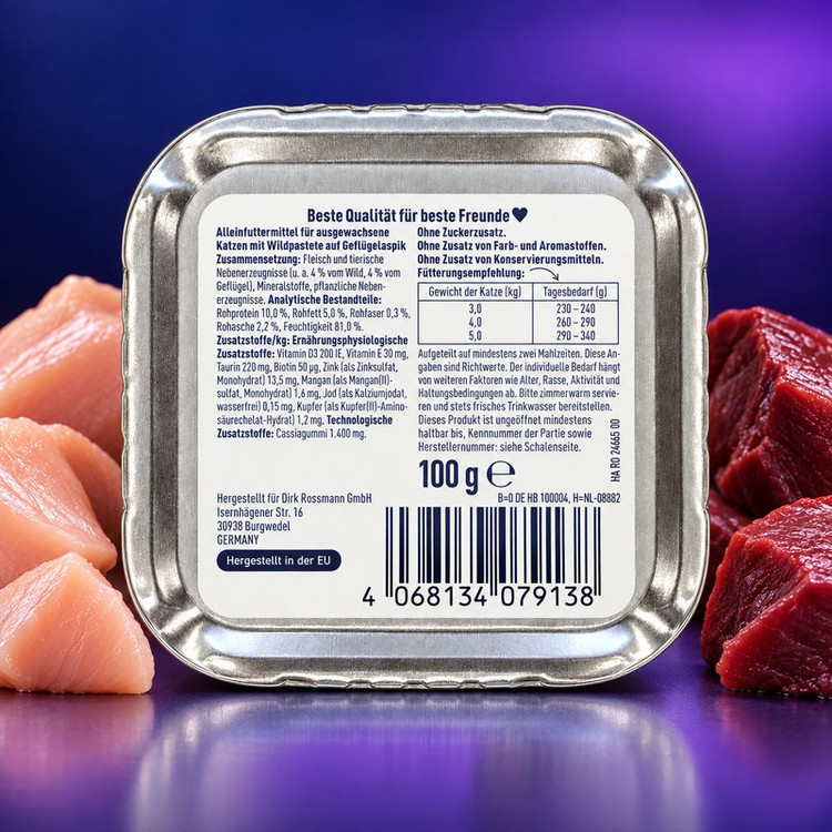 کنسرو گربه بالغ وینستون مدل Pate طعم گوشت شکار و پرندگان وزن 100 گرم