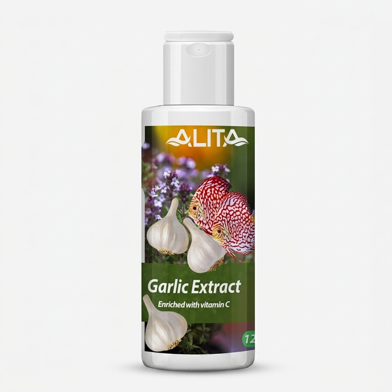 محلول ضدانگل آکواریوم آلیتا مدل Garlic Extract حجم 120 میلیلیتر