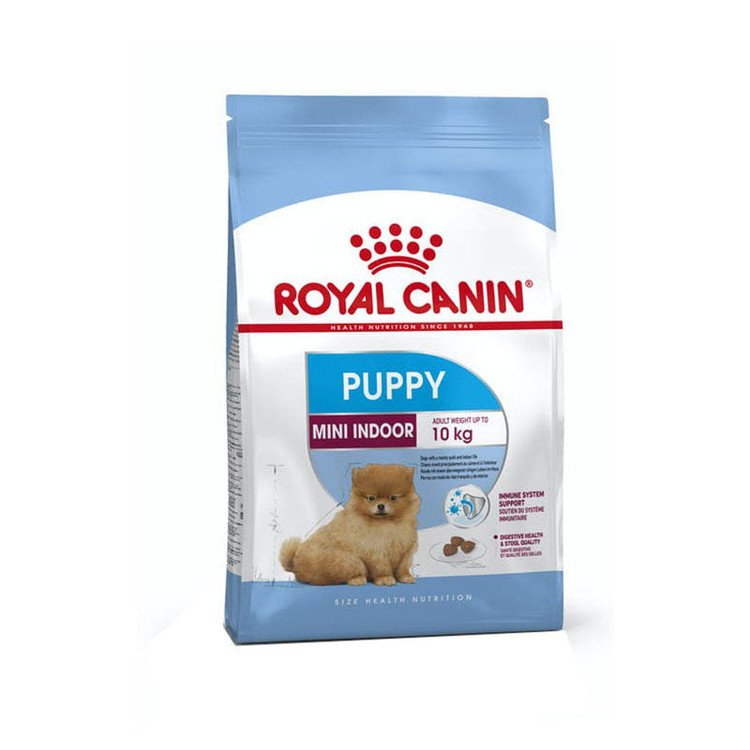 غذای خشک سگ رویال کنین مدل MINI INDOOR PUPPY وزن 1.5 کیلوگرم