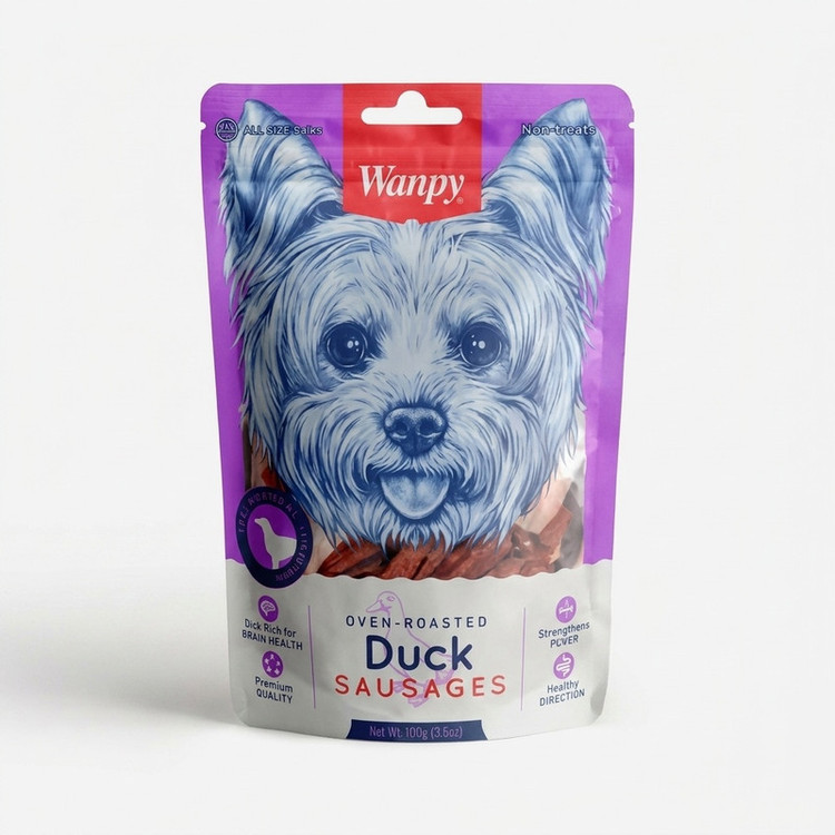 تشویقی سگ ونپی مدل Duck Sausages با طعم اردک وزن 100 گرم