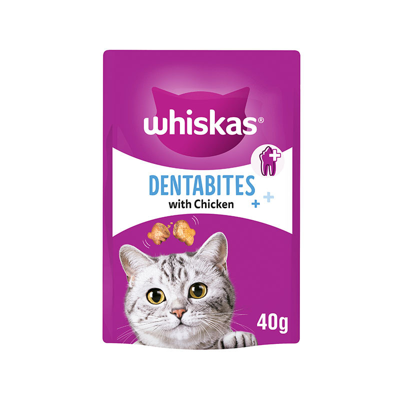 تشویقی گربه ویسکاس مدل Dentabites طعم مرغ وزن 40 گرم