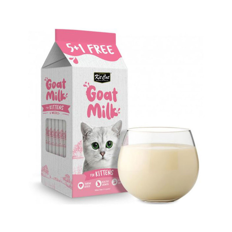 شیر بچه گربه کیت کت مدل Kitten Goat Milk طعم شیر بز بسته 6 عددی