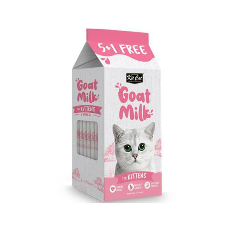 شیر بچه گربه کیت کت مدل Kitten Goat Milk طعم شیر بز بسته 6 عددی