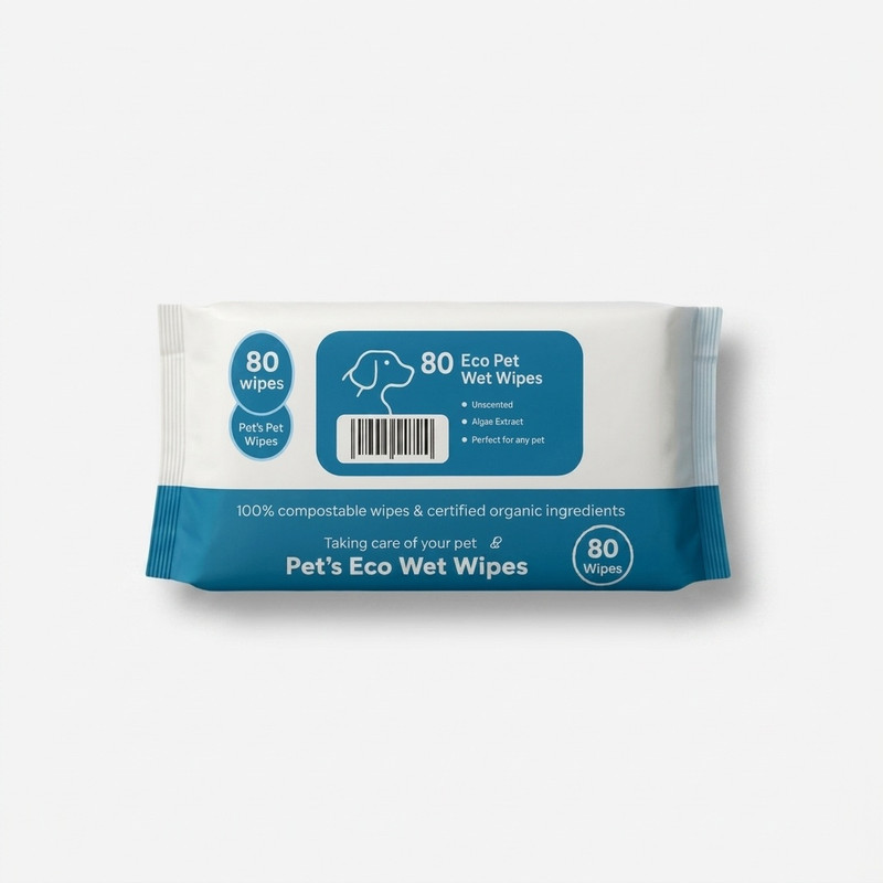 دستمال مرطوب اکو مدل ECO Pet Wet Wipes بسته 80 عددی