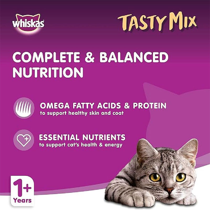 پوچ گربه بالغ ویسکاس مدل Tasty Mix in Gravy با طعم ماهی 280 گرم بسته 4 عددی