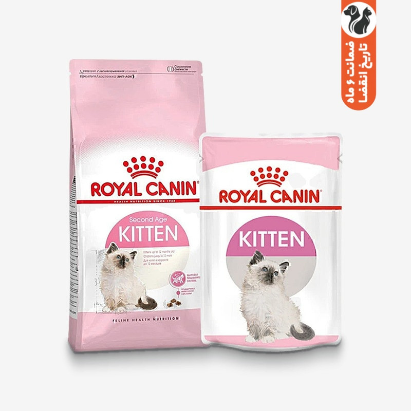 غذای خشک و پوچ بچه گربه رویال کنین مدل Kitten Pack با طعم مرغ وزن 3500 گرم