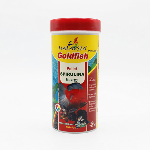 غذای ماهی مالزی مدل Goldfish Spirulina وزن 180 گرم